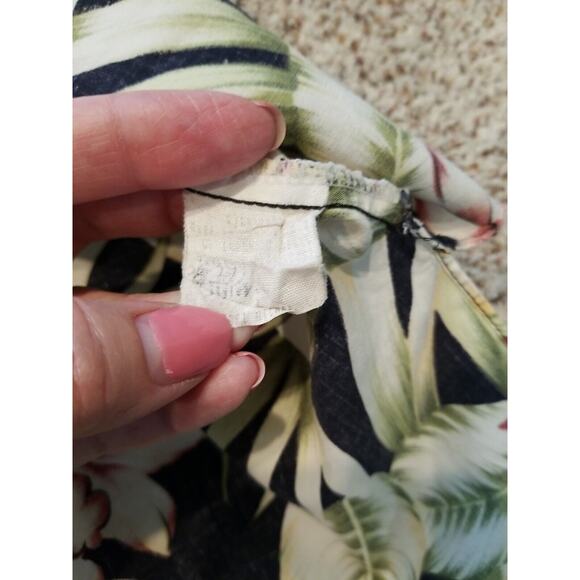 Vintage Single Stitch Tori Richard Tropical Aloha Floral Cotton Shirt Size Large - Picture 10 of 10